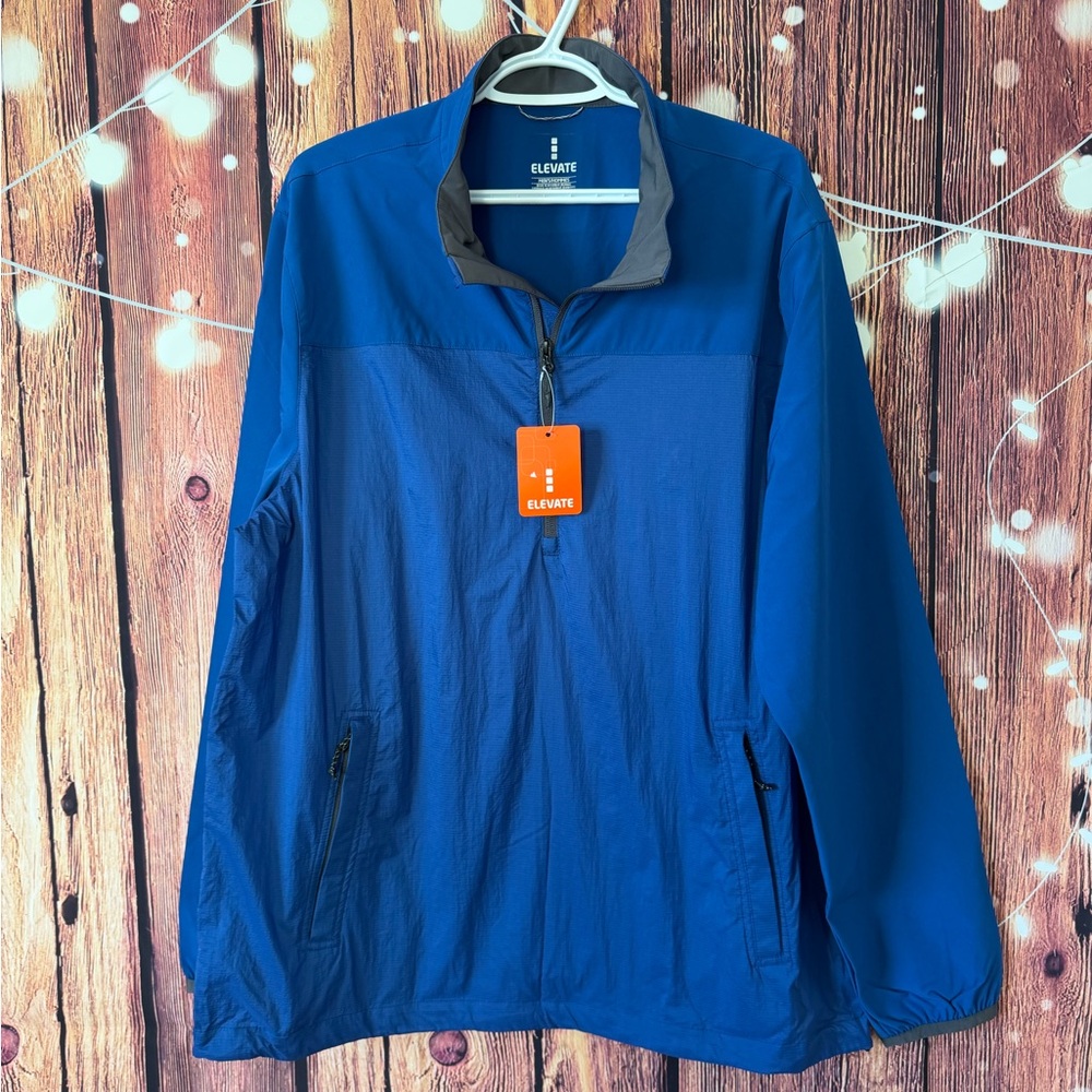 Elevate Men's Blue Windbreaker Jacket